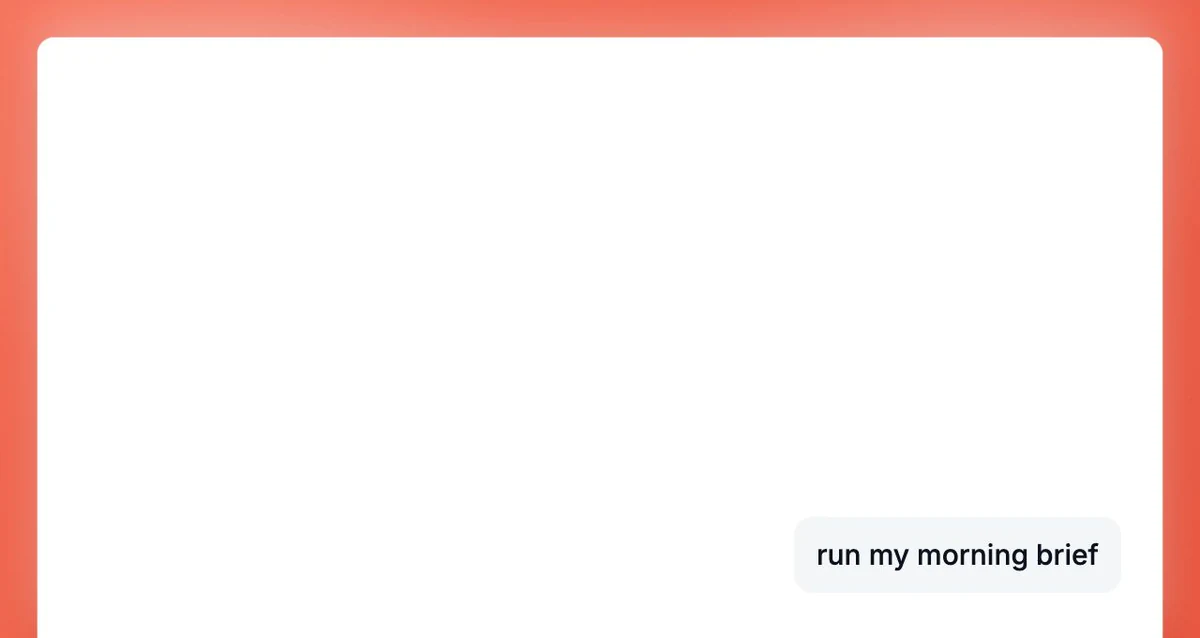 Swan running a morning brief over your inbox